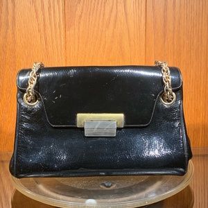 Vintage black Purse  Multiple Pockets chain strap